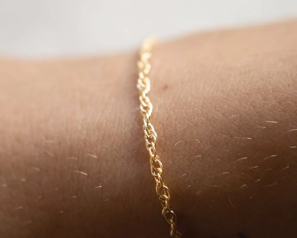 Wheat Chain Bracelet Gold Tone Quality Chain Link Bracelet Shiny Gold -  Ruby Lane