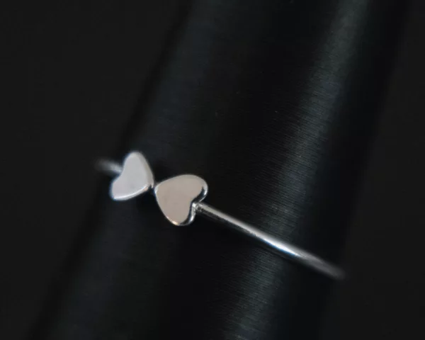 Double Heart Ring - 925 Sterling Silver