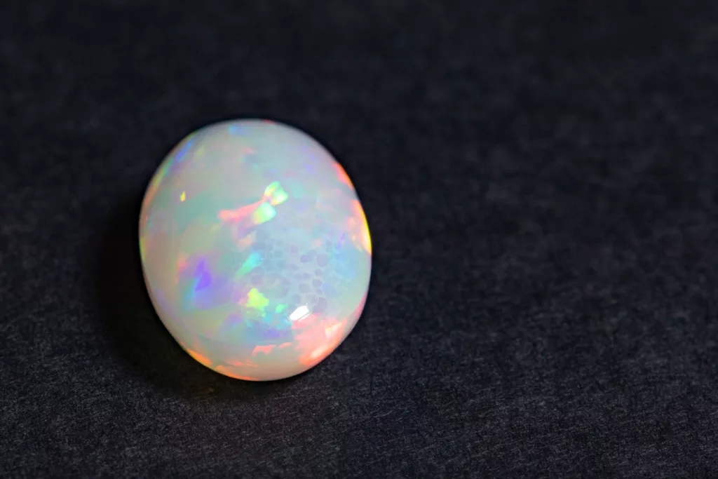 Octobers birthstone, opal. Custom/permanent jewelry San Diego county