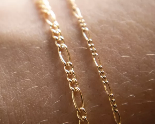 Thick Figaro Chain + Permanent Jewelry in San Diego