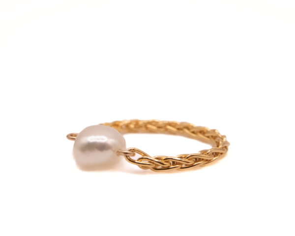Wheat Pearl Chain Ring