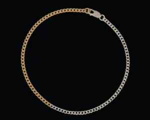 Dual Tone Curb Link Bracelet