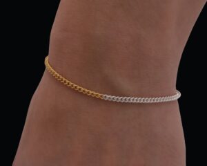 Dual Tone Curb Bracelet