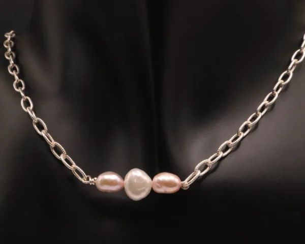 925 Sterling Silver - Ava Necklace + Freshwater Pearls