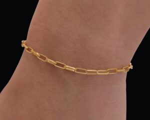 14k Golden Wide paperclip chain