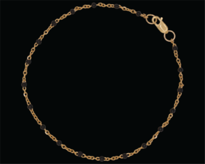 Black Enamel Bracelet with 14k Gold Filled