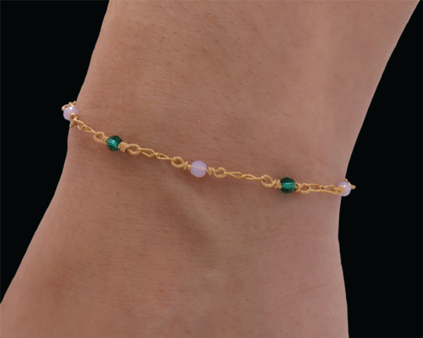 Rachie bracelet - 14k gold + Swarovski crystals