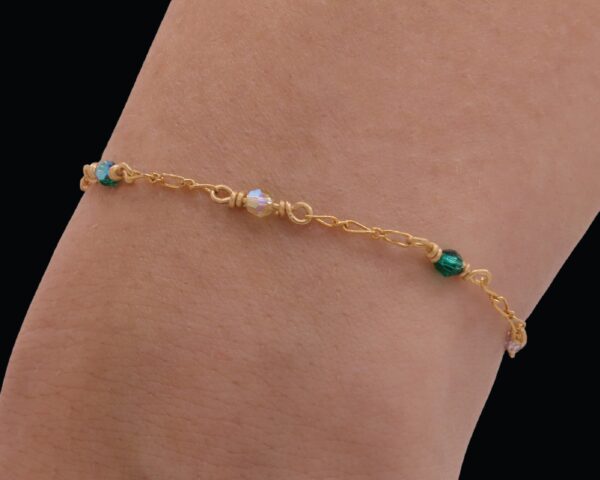 Emma bracelet - 14k gold + Swarovski crystals