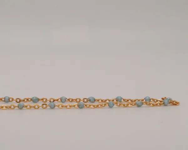 Sparkly Blue Enamel Bracelet with 14k Gold Filled