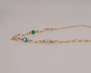 emerald and rose Swarovski jewelry bracelet