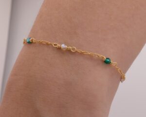 Emma bracelet - 14k gold + Swarovski crystals