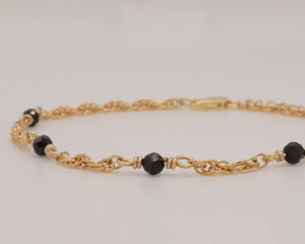 14k gold filled Black Onyx bracelet