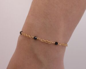 14k gold filled Black Onyx bracelet