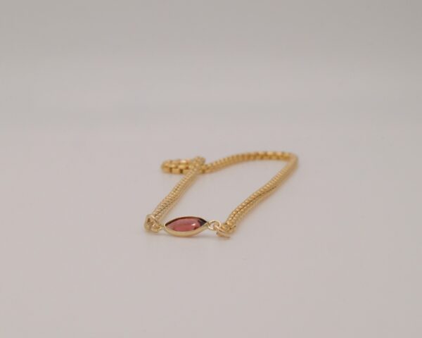 captivating Marquise Garnet Birthstone Pendant on a 14k Gold Filled Venetian Chain