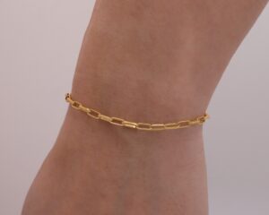 14k gold filled wide paperclip chain