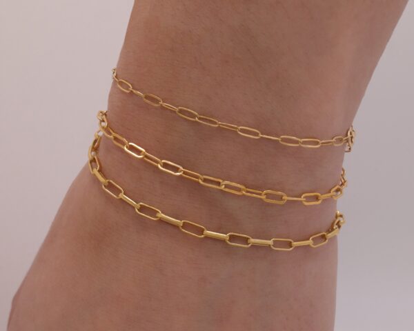 14k gold filled paperclip stack