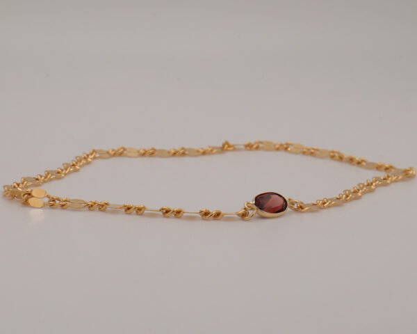 Garnet Shiny Birthstone Bracelet