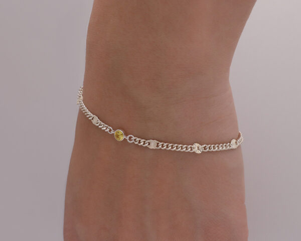 With Clasp Custom Bracelet, yellow CZ Diamond