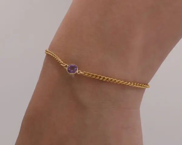 Genuine Amethyst Bracelet.