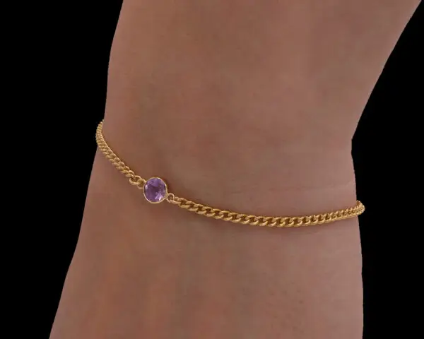 Genuine Amethyst Bracelet.