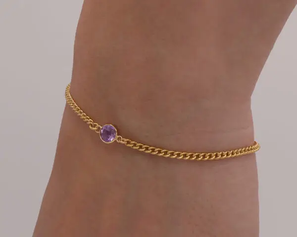 Genuine Amethyst Bracelet.