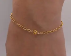 Genuine Citrine Birthstone bracelet. Custom jewelry San Diego