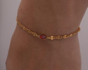 Garnet Shiny Birthstone Bracelet