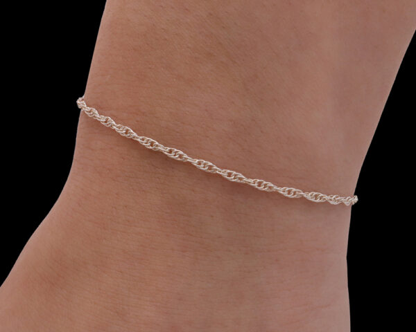 925 Sterling Silver bracelet - wheat chain / DNA Chain - Hypoallergenic, Handmade in San Diego, California.