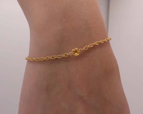 Genuine Citrine Birthstone bracelet