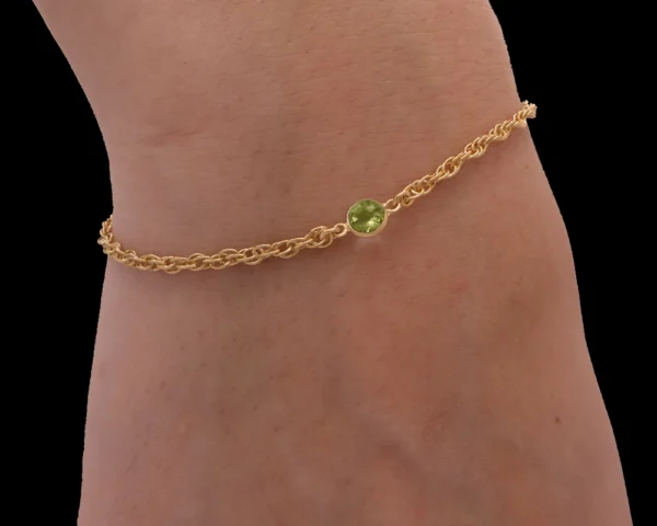 Genuine Peridot Birthstone bracelet