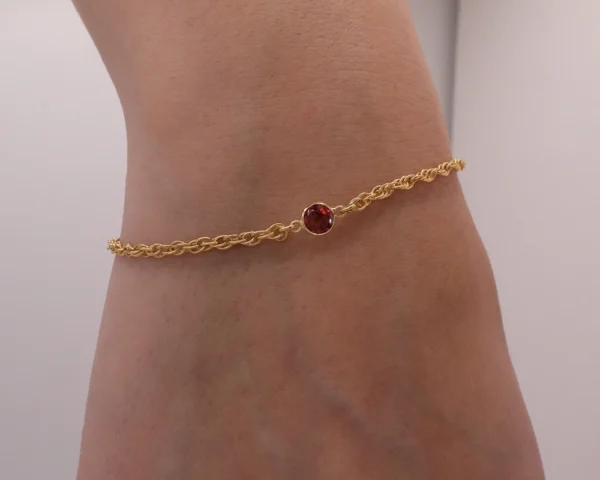 Genuine Garnet Birthstone bracelet