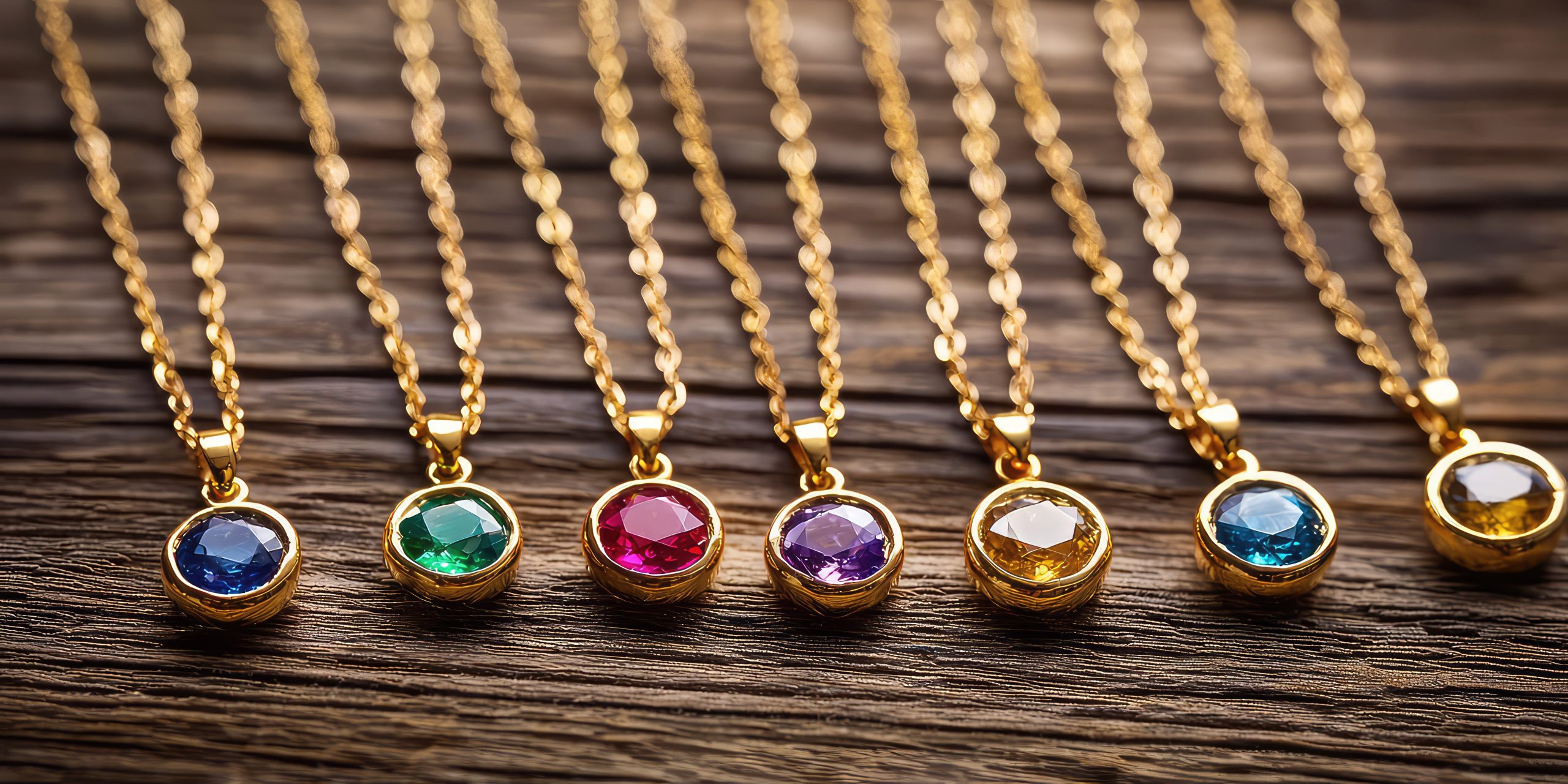 Custom birthstone jewelry in gold